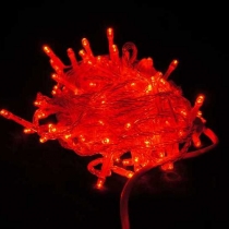 Гирлянда светодиодная «LED Стринг Лайт», 10м, цвет красные, провод прозрачный, соединяемая