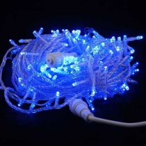 Гирлянда светодиодная «LED Стринг Лайт», 10м, цвет синие, провод прозрачный, соединяемая