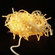 Гирлянда светодиодная «LED Стринг Лайт», 10м, цвет желтый, провод прозрачный, соединяемая