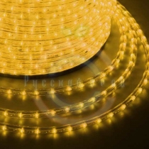 Дюралайт LED, свечение с динамикой (3W) - желтый, 36 LED/м, бухта 100м