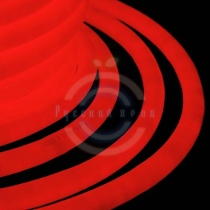 Гибкий неон LED 360 (круглый), красные диоды, бухта 50м