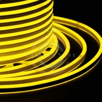 Гибкий неон LED SMD, компактный 7х12мм, двусторонний, жёлтый, 120 LED/м, бухта 100м