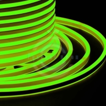 Гибкий неон LED SMD, компактный 7х12мм, двусторонний, зелёный, 120 LED/м, бухта 100м
