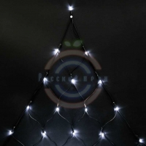 Гирлянда светодиодная «Сеть» 2х2х1. 5м, свечение с динамикой, черный ПВХ, 136 LED, 230 В, цвет:белый