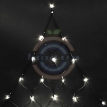 Гирлянда светодиодная «Сеть» 2х2х1. 5м, свечение с динамикой, черный ПВХ, 136 LED, 230 В, цвет:тёплый белый