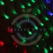 Гирлянда светодиодная «Сеть» 1х1,5м, прозрачный ПВХ, 96 LED мультиколор