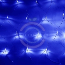 Гирлянда светодиодная «Сеть» 1,5х1,5м, прозрачный ПВХ, 150 LED синие