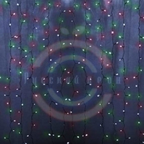 Гирлянда светодиодная «Светодиодный Дождь» 1,5х1,5м, свечение с динамикой, прозрачный провод, 230 В, диоды мульти