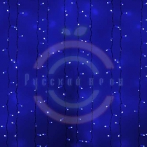 Гирлянда «Светодиодный Дождь» 2х3м, постоянное свечение, белый провод, 230 В, диоды синие, 760 LED