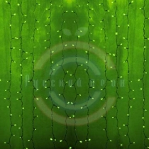 Гирлянда светодиодная «Светодиодный Дождь» 2х3м, постоянное свечение, прозрачный провод, 230 В, диоды зеленые, 448 LED