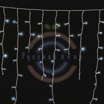 Гирлянда светодиодная бахрома «Айсикл», 1,8х0,5м, прозрачный провод, 230 В, диоды синие