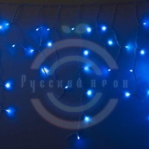 Гирлянда светодиодная бахрома «Айсикл», 2,4х0,6м, белый провод, 230 В, диоды синие, 76 LED