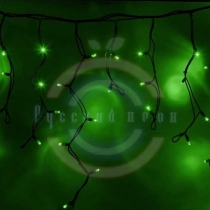 Гирлянда светодиодная бахрома «Айсикл», 5,6х0,9м, черный провод «каучук«, 230 В, диоды зеленые, 240 LED