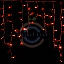 Гирлянда светодиодная бахрома «Айсикл», 5,6х0,9м, белый провод «каучук«, 230 В, диоды красные, 240 LED
