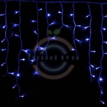 Гирлянда светодиодная бахрома «Айсикл», 5,6х0,9м, белый провод «каучук«, 230 В, диоды синие, 240 LED