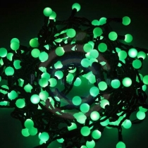Гирлянда светодиодная «Мультишарики» Ø17,5мм, 20м, черный ПВХ, 200 диодов, цвет зеленый