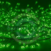 Гирлянда «Мишура LED» 3м прозрачный ПВХ, 288 диодов, цвет зеленый