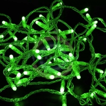 Гирлянда светодиодная «Нить» 10м, с эффектом мерцания, прозрачный ПВХ, 24В, цвет:зелёный