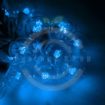 Гирлянда LED Galaxy «Bulb String» 10м, белый каучук, 30 ламп*6 LED синие, влагостойкая IP54