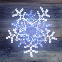 Фигура световая «Снежинка» цвет белая/синяя, размер 60*60см, с контролером