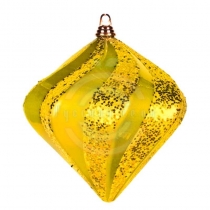 Елочная фигура «Алмаз», 15см, цвет золотой
