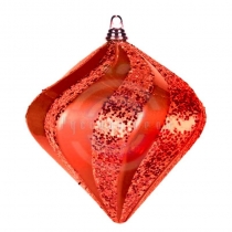 Елочная фигура «Алмаз», 15см, цвет красный