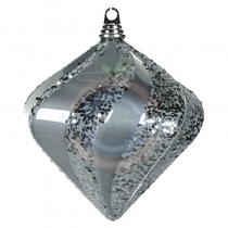 Елочная фигура «Алмаз», 20см, цвет серебряный