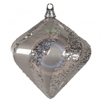Елочная фигура «Алмаз», 25см, цвет серебряный