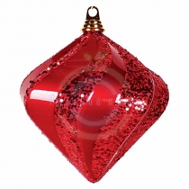 Елочная фигура «Алмаз», 25см, цвет красный