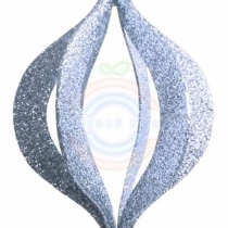 Елочная фигура «Сосулька складная 3D», 51см, цвет серебряный