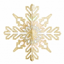 Елочная фигура «Снежинка ажурная 3D», 23см, цвет золотой