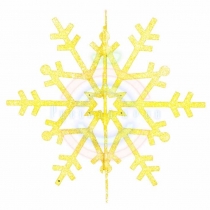 Елочная фигура «Снежинка резная 3D», 31см, цвет золотой