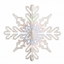 Елочная фигура «Снежинка ажурная 3D», 35см, цвет серебряный