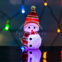 Фигура светодиодная «Снеговик» 10см, RGB