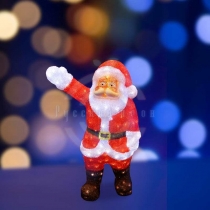 Акриловая светодиодная фигура «Санта Клаус приветствует» 60см, 200 светодиодов, IP44, трансформатор