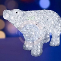 Акриловая светодиодная фигура «Белый медведь» 80*55см, IP 44, трансформатор