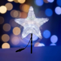 Акриловая светодиодная фигура «Звезда» 30см, 45 светодиодов, белая