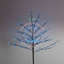 Дерево «Сакура», коричневый цвет ствола и веток, высота 1,2м, 80 светодиодов синего цвета, трансформатор IP44