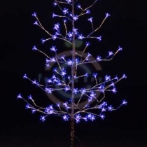 Дерево «Сакура», ствол и ветки фольга, высота 1,5м, 120 светодиодов синего цвета, трансформатор IP44