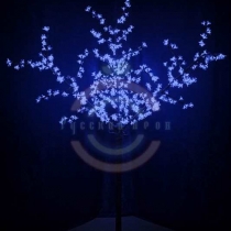 Светодиодное дерево «Сакура», высота 2,4м, Ø кроны 1,72м, синие диоды, IP 44, трансформатор