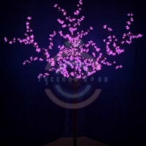 Светодиодное дерево «Сакура», высота 2,4м, Ø кроны 1,72м, фиолетовые диоды, IP 44, трансформатор