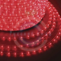 Дюралайт LED (светодиодный), постоянное свечение (2W) - красные Эконом 24 LED/м, бухта 100м