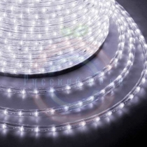 Дюралайт LED (светодиодный), эффект мерцания (2W) - белый Эконом 24 LED/м, бухта 100м