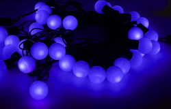 Гирлянда светодиодная «мультишарики макси», 5м, Ø 50мм, цвет синие