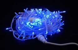 Гирлянда светодиодная «LED Стринг Лайт», 20м, цвет синие, провод прозрачный, соединяемая