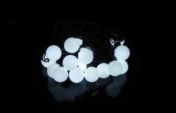 Гирлянда светодиодная «мультишарики макси», 5м, Ø 50мм, цвет белый