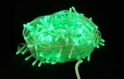 Гирлянда светодиодная «LED Стринг Лайт», 10м, цвет зеленые, провод прозрачный, соединяемая
