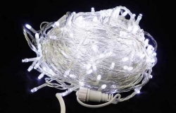 Гирлянда светодиодная «LED Стринг Лайт», 10м, цвет белый, мерцающий, провод прозрачный, соединяемая