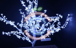 Светодиодное дерево «Сакура» 150см, 24В, белое/белый ствол