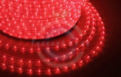 Дюралайт LED, постоянное свечение (2W) - красный, 36 LED/м, бухта 100м